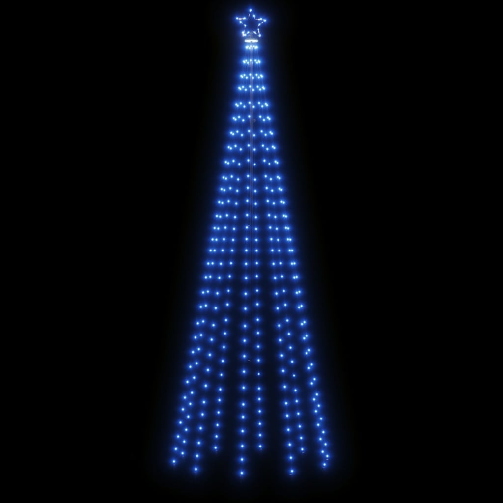 vidaXL Kalėdų eglutė, 100x300cm, kūgio formos, 310 mėlynų LED