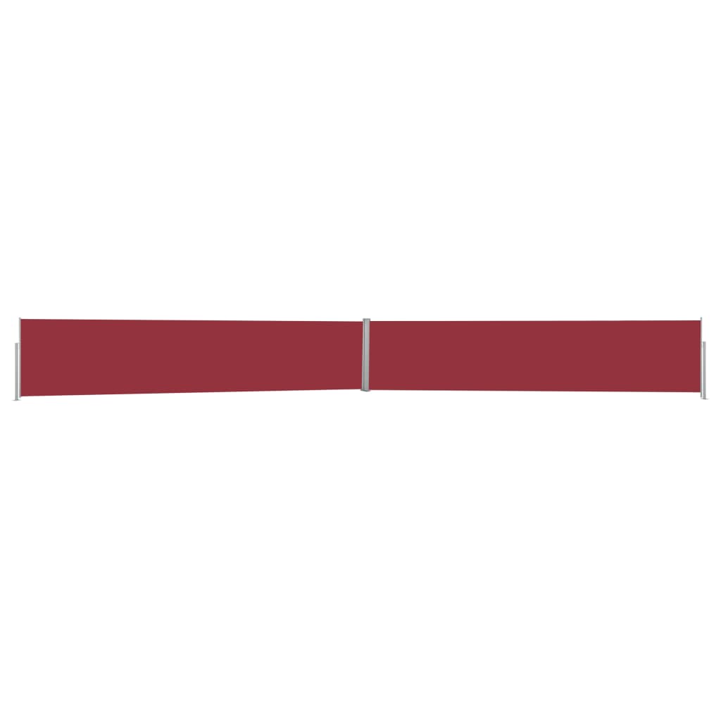 vidaXL Ištraukiama šoninė kiemo pertvara, raudonos spalvos, 140x1200cm