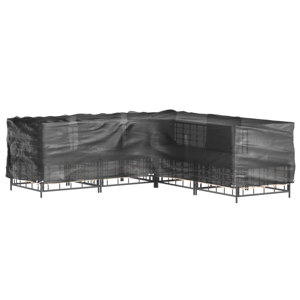 vidaXL Sodo baldų uždangalai, 2vnt., 250x250x70cm, 16 kilpų, L formos