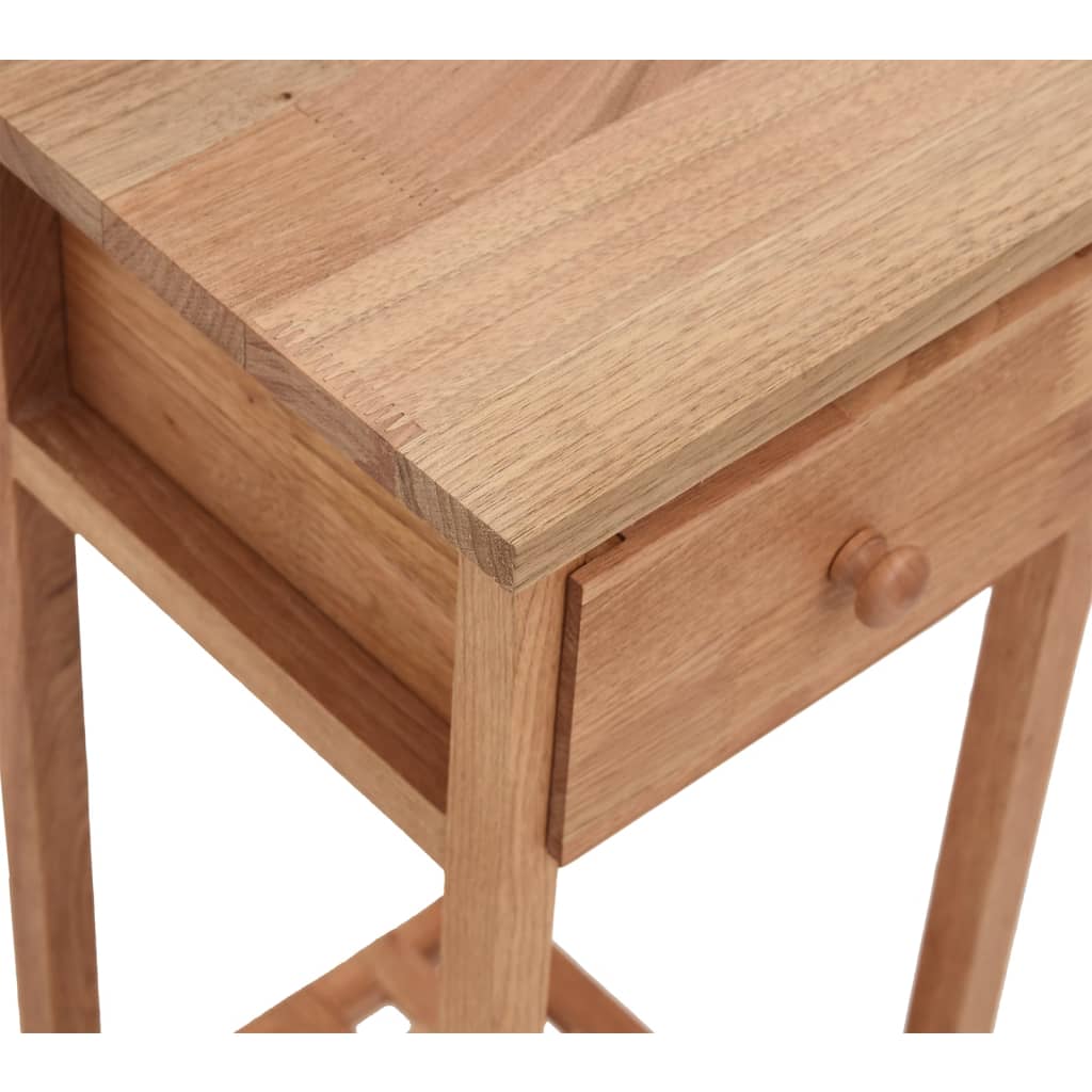 vidaXL Šoninis staliukas su stalčiumi, 25x25x60cm, riešutmedis