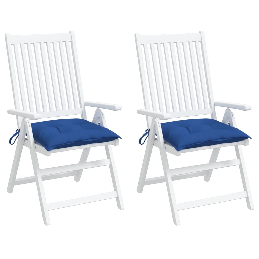 vidaXL Kėdės pagalvėlės, 2vnt., mėlynos, 50x50x7cm, oksfordo audinys