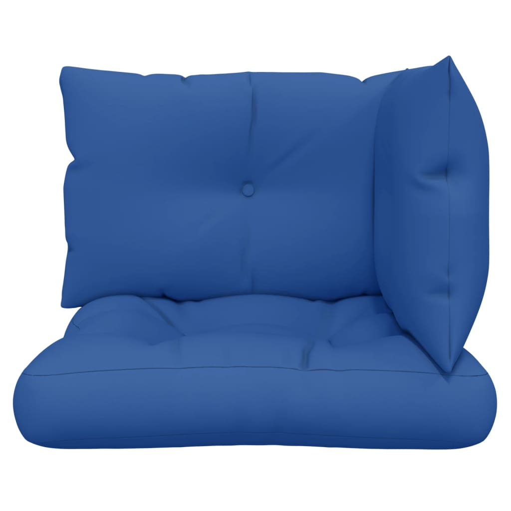 vidaXL Palečių pagalvėlės, 3vnt., karališkos mėlynos spalvos, audinys