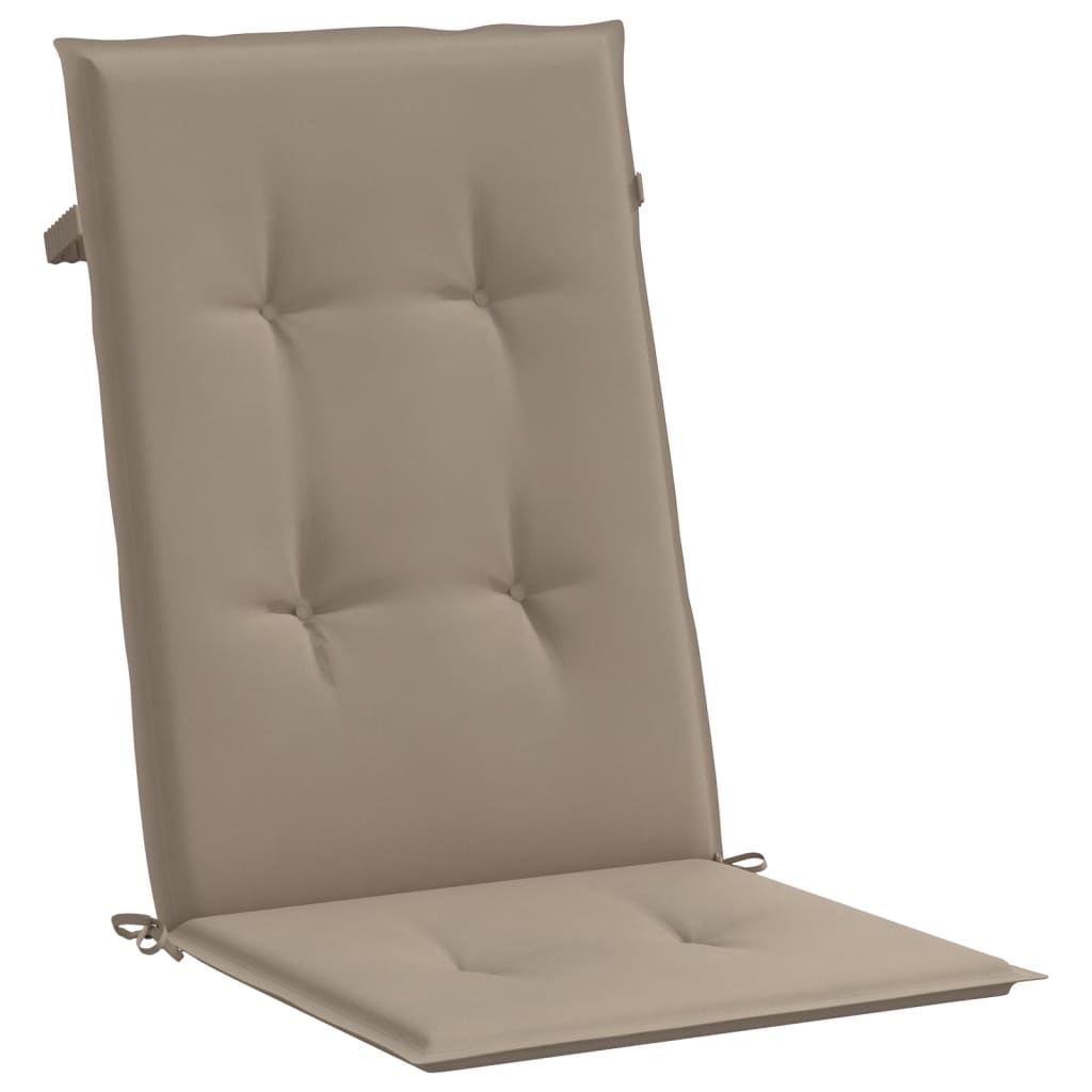vidaXL Sodo kėdės pagalvėlės, 4vnt., taupe, 120x50x3cm, audinys