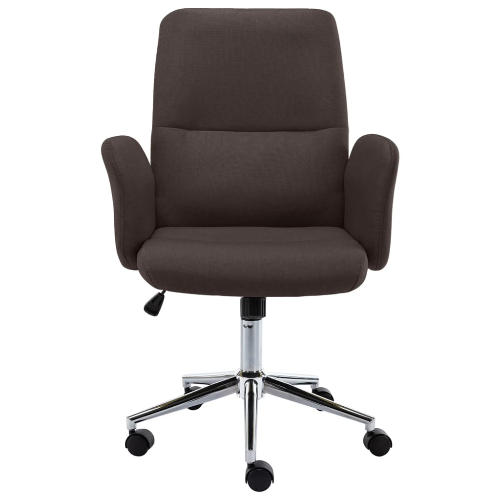 vidaXL Biuro kėdė, rudos spalvos, audinys