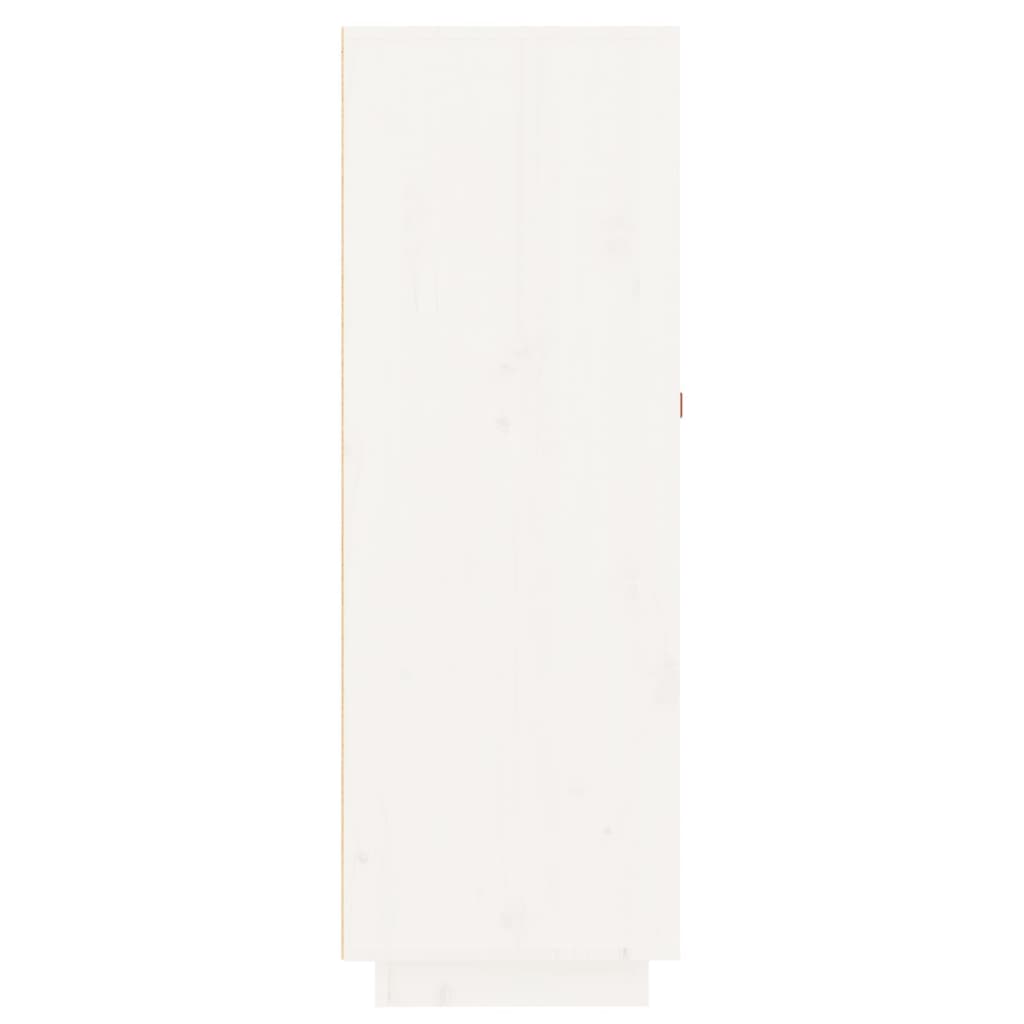 vidaXL Vyno spintelė, balta, 45x34x100cm, pušies medienos masyvas