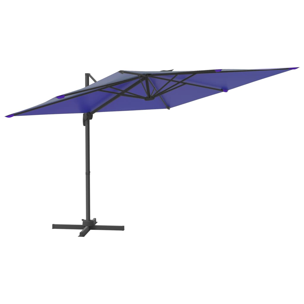 vidaXL Gembės formos skėtis su LED, mėlynos spalvos, 400x300cm
