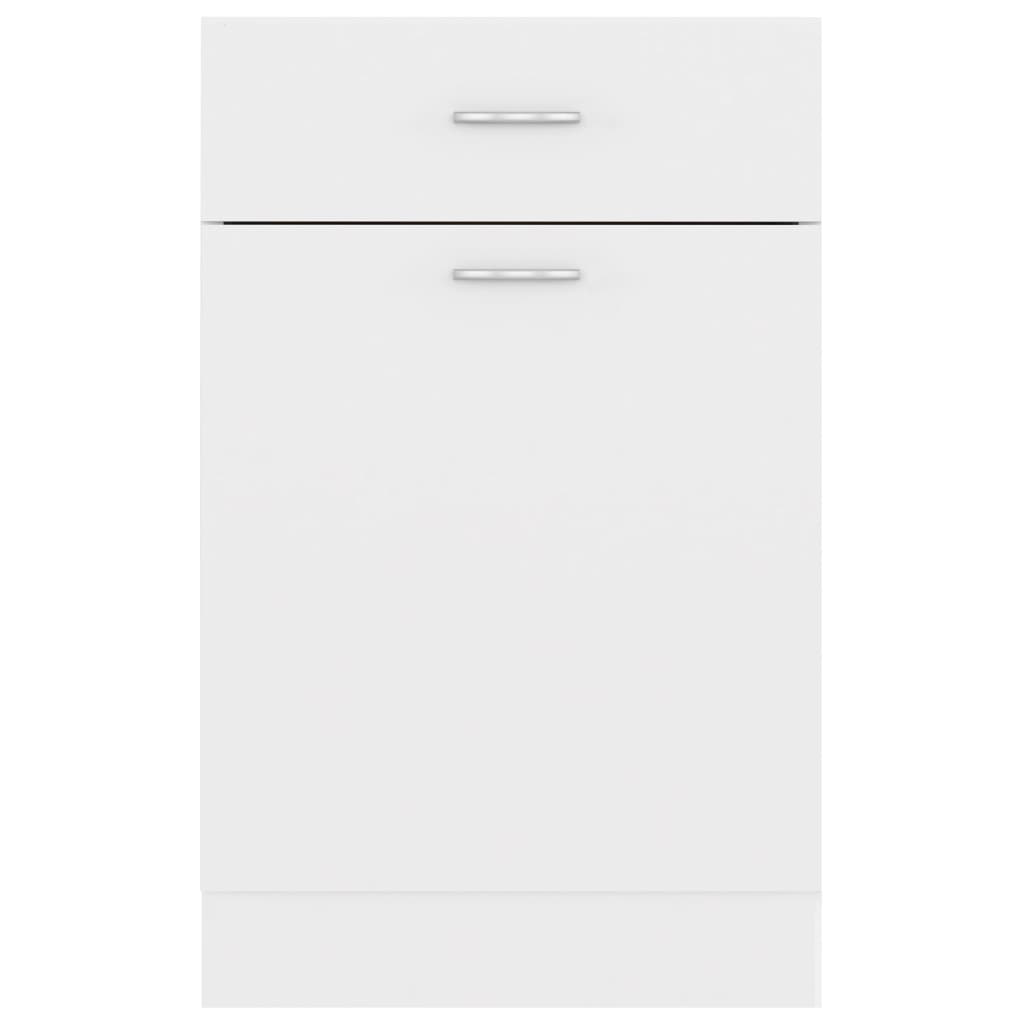 vidaXL Apatinė spintelė su stalčiumi, balta, 50x46x81,5cm, MDP