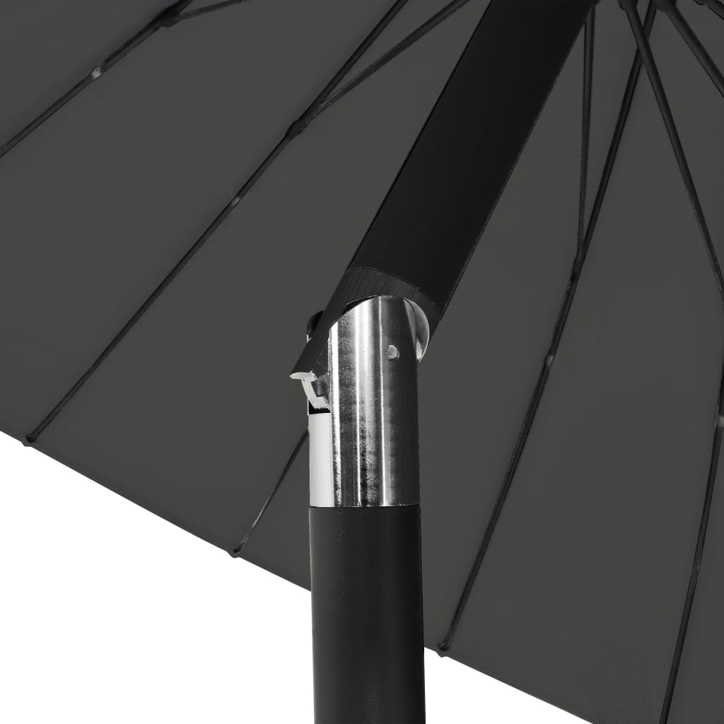 vidaXL Lauko skėtis su aliuminio stulpu, antracito spalvos, 270cm