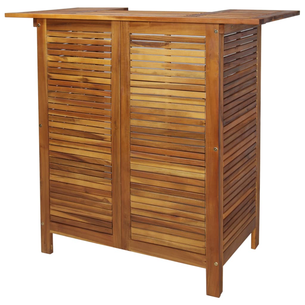 vidaXL Baro stalas, 110x50x105cm, akacijos medienos masyvas