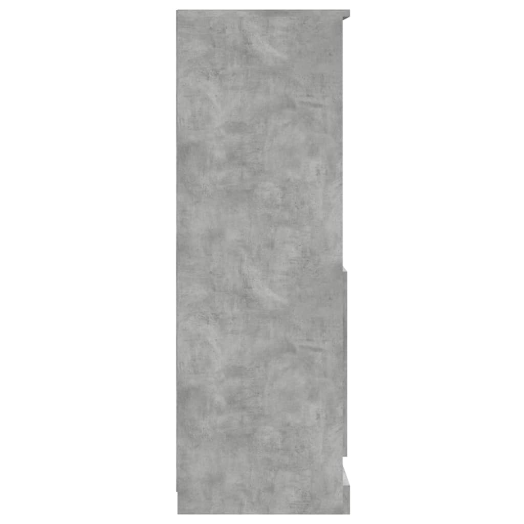 vidaXL Komoda, betono pilka, 60x35,5x103,5cm, apdirbta mediena