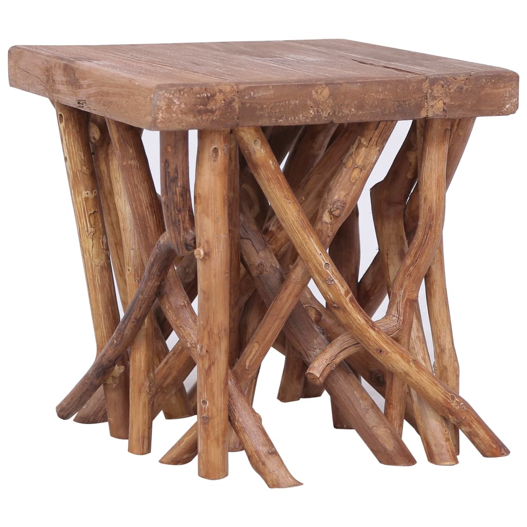 vidaXL Rąstinis kavos staliukas, 40x40x40cm, medienos masyvas