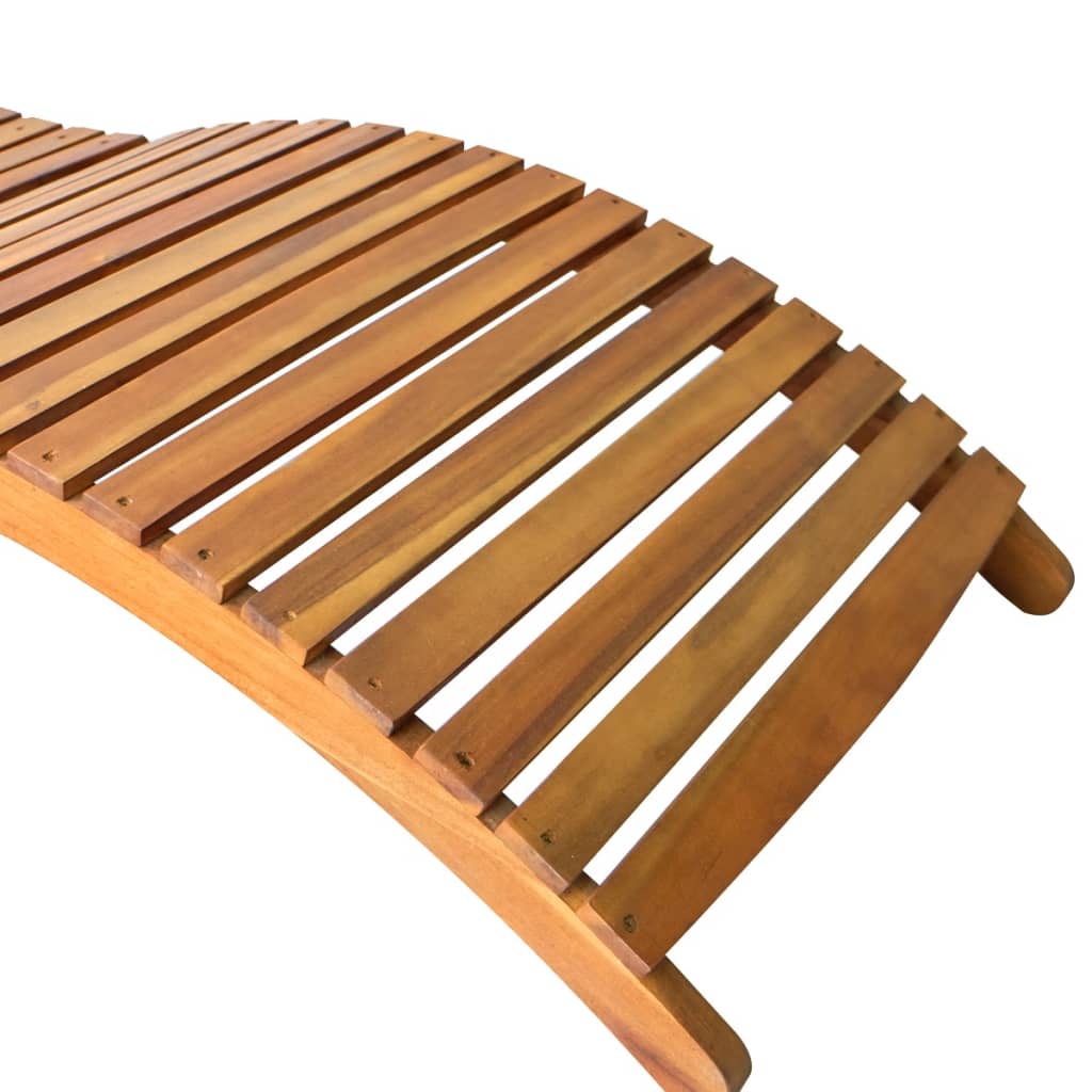 vidaXL Sulankstomas saulės gultas, akacijos medienos masyvas