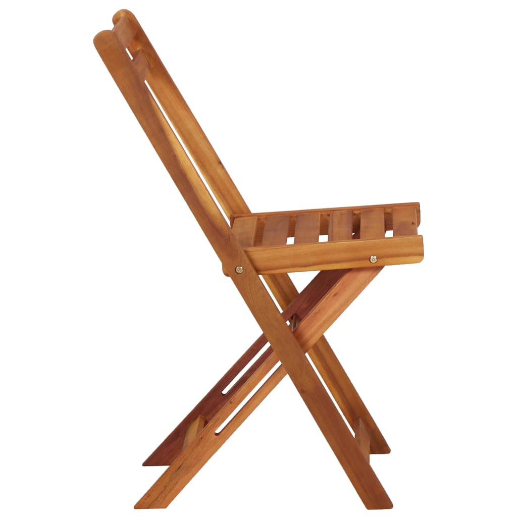 vidaXL Sodo lovelis-stalas su 2 bistro kėdėmis, akacijos masyvas