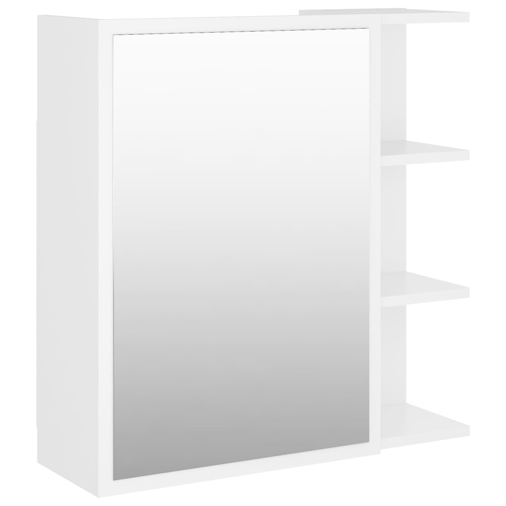 vidaXL Veidrodinė vonios kambario spintelė, balta, 62,5x20,5x64cm, MDP