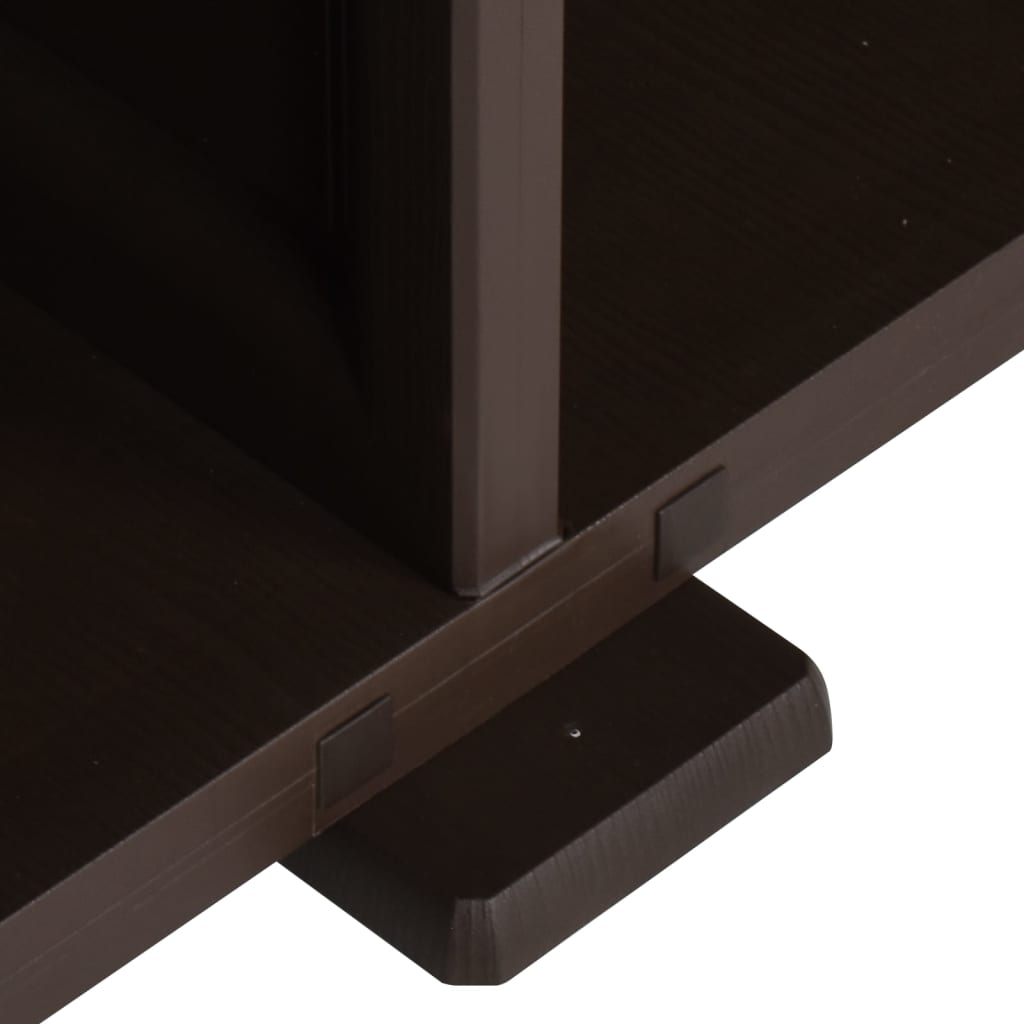 vidaXL Plastikinė spintelė, ruda, 79x43x85,5cm, medienos dizaino