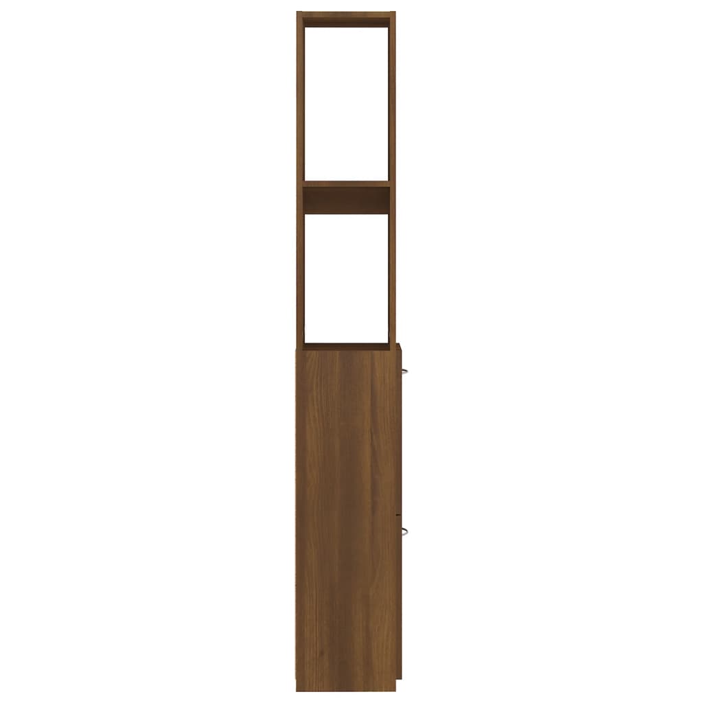 vidaXL Vonios kambario spintelė, ruda ąžuolo, 25x26,5x170 cm, mediena
