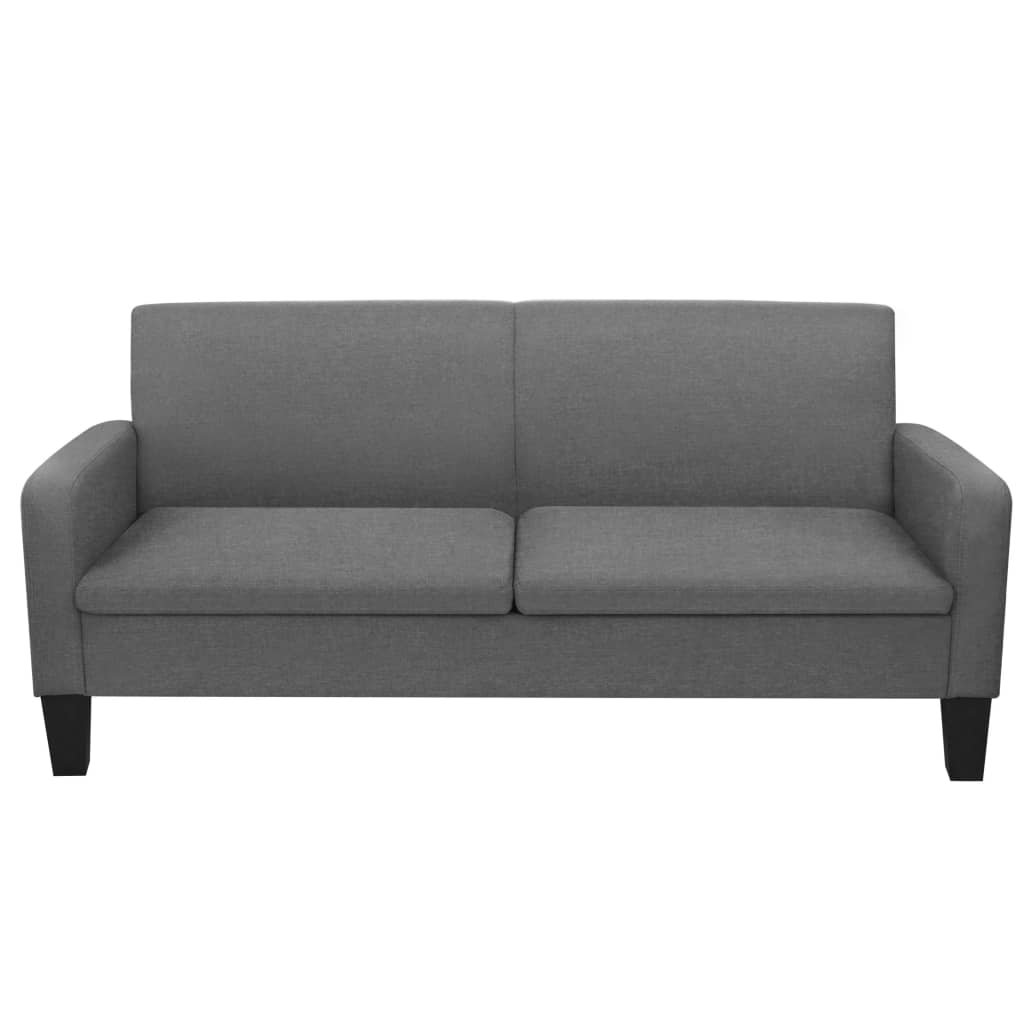 vidaXL Trivietė sofa, 180x65x76, tamsiai pilka