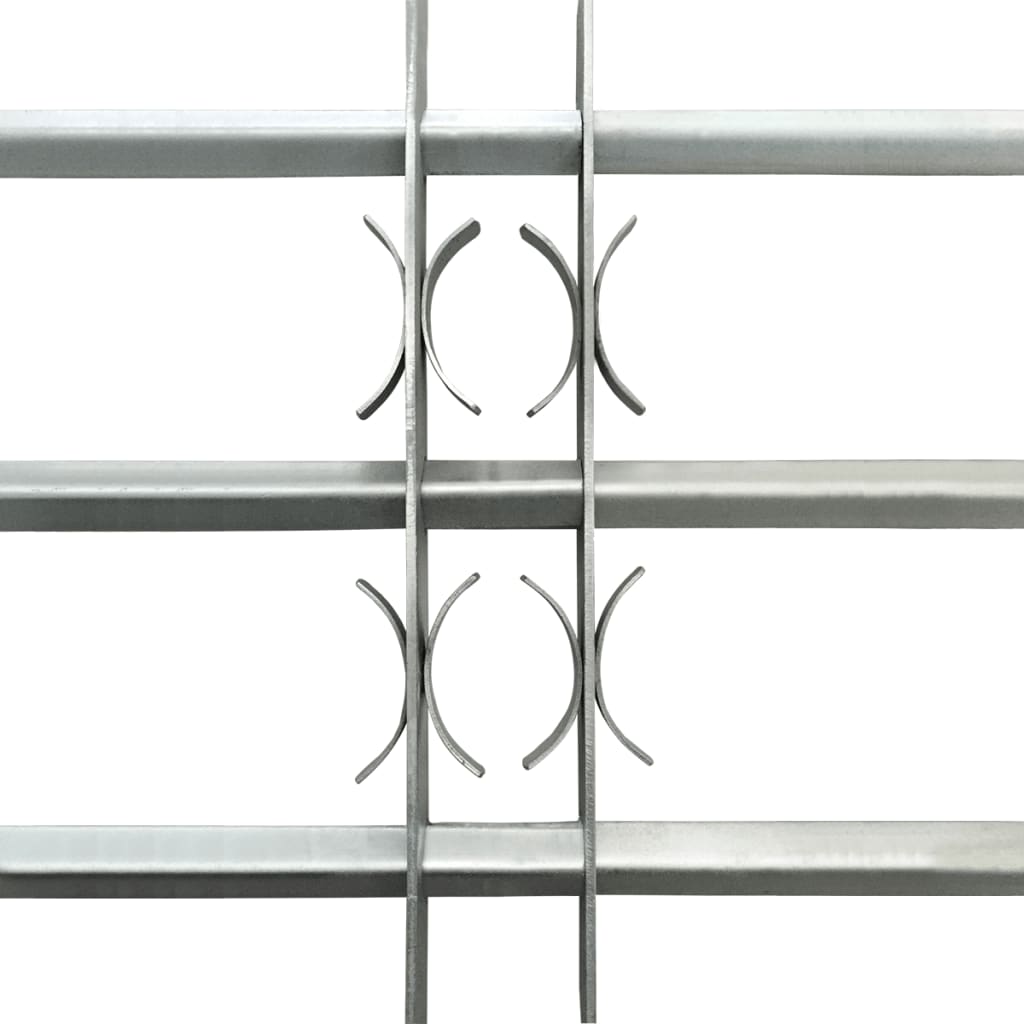 Reguliuojama apsauginė grotelė langams su 3 skersiniais, 500-650mm