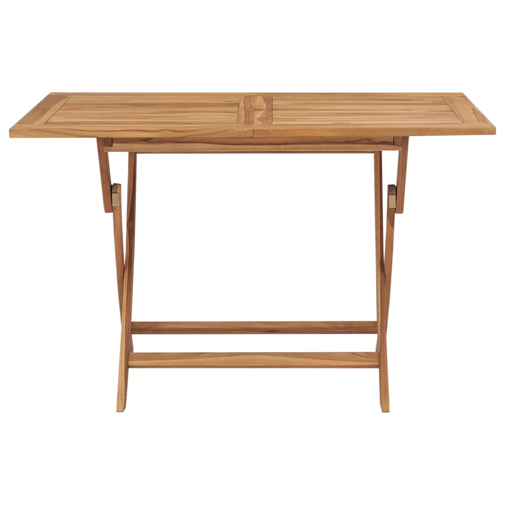 vidaXL Sulankstomas sodo stalas, 120x70x75cm, tikmedžio med. masyvas