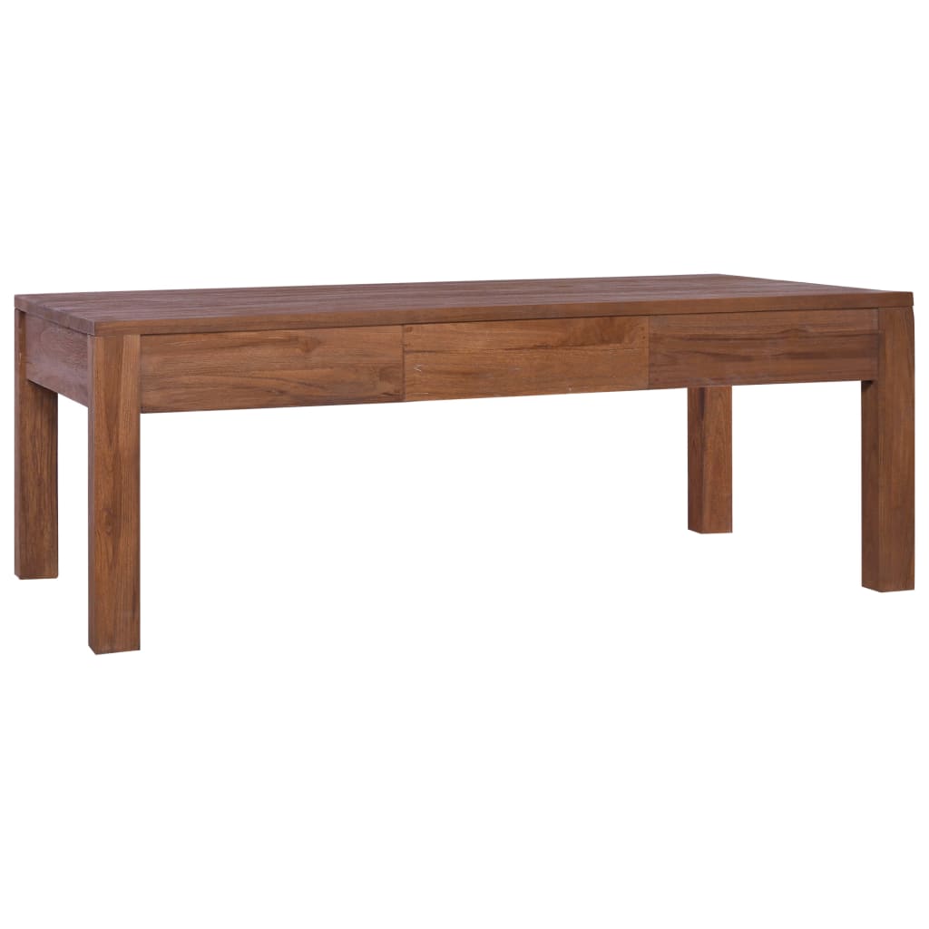 vidaXL Kavos staliukas, 110x60x40cm, tikmedžio medienos masyvas
