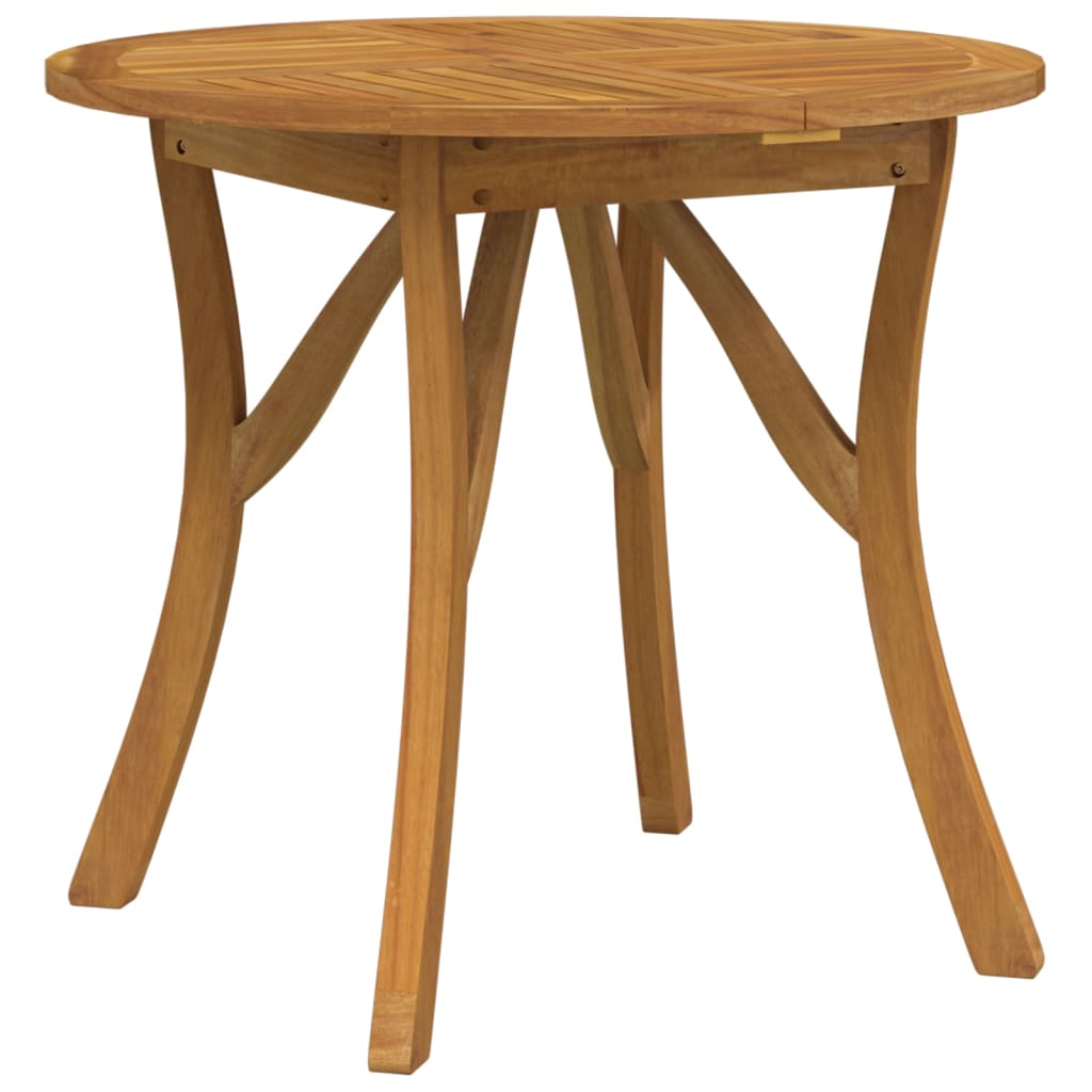 vidaXL Sodo stalas, 85cm skersmens, akacijos medienos masyvas