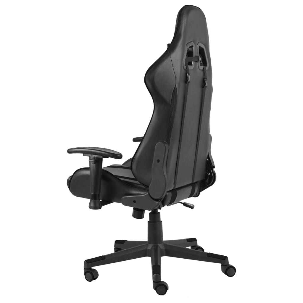 vidaXL Pasukama žaidimų kėdė, juodos spalvos, PVC