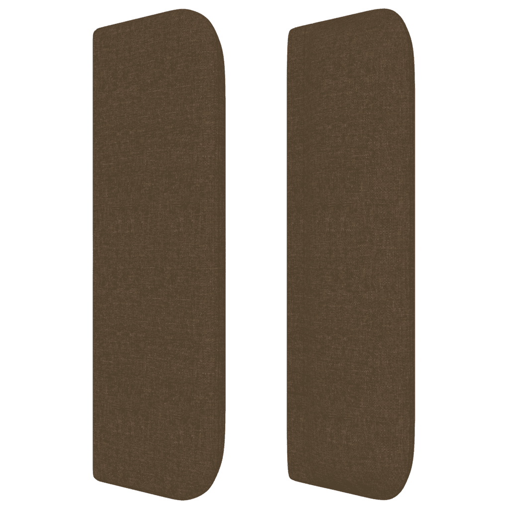 vidaXL Lova su spyruoklėmis ir čiužiniu, ruda, 90x200 cm, audinys