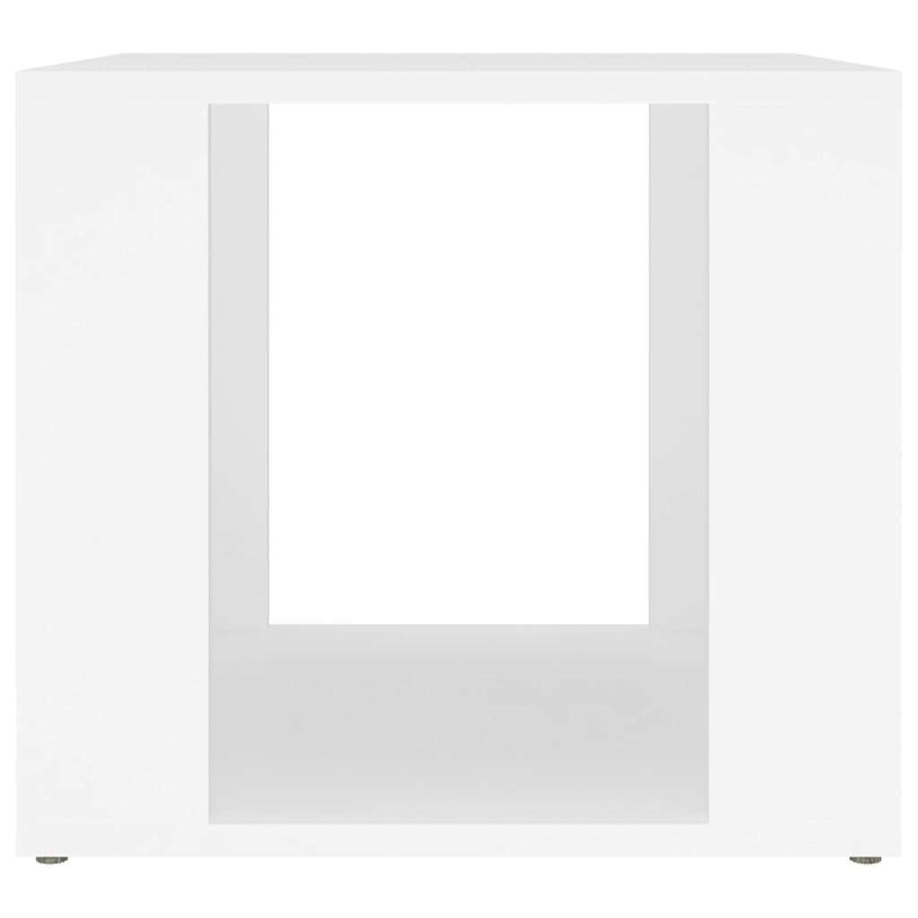 vidaXL Naktinis staliukas, baltas, 41x40x36cm, apdirbta mediena