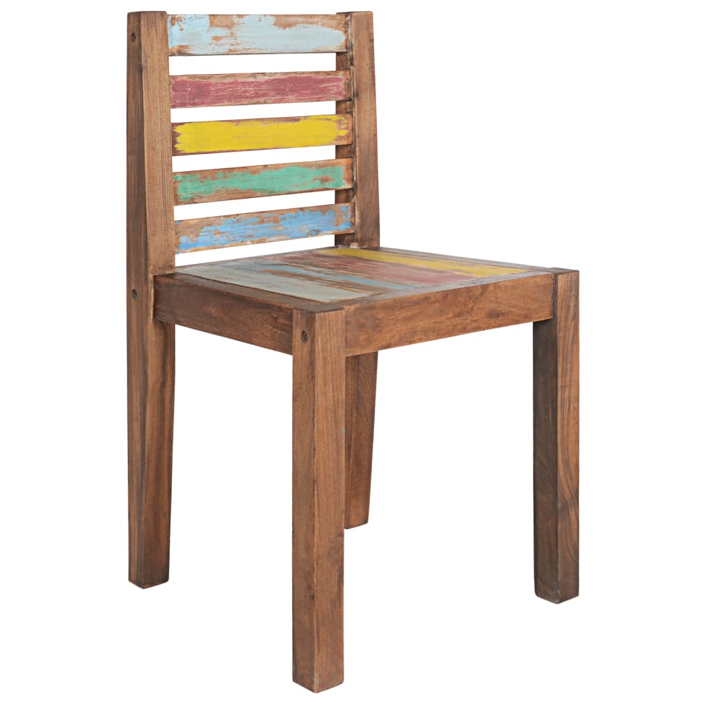 vidaXL Valgomojo kėdės, 4vnt., perdirbtos medienos masyvas