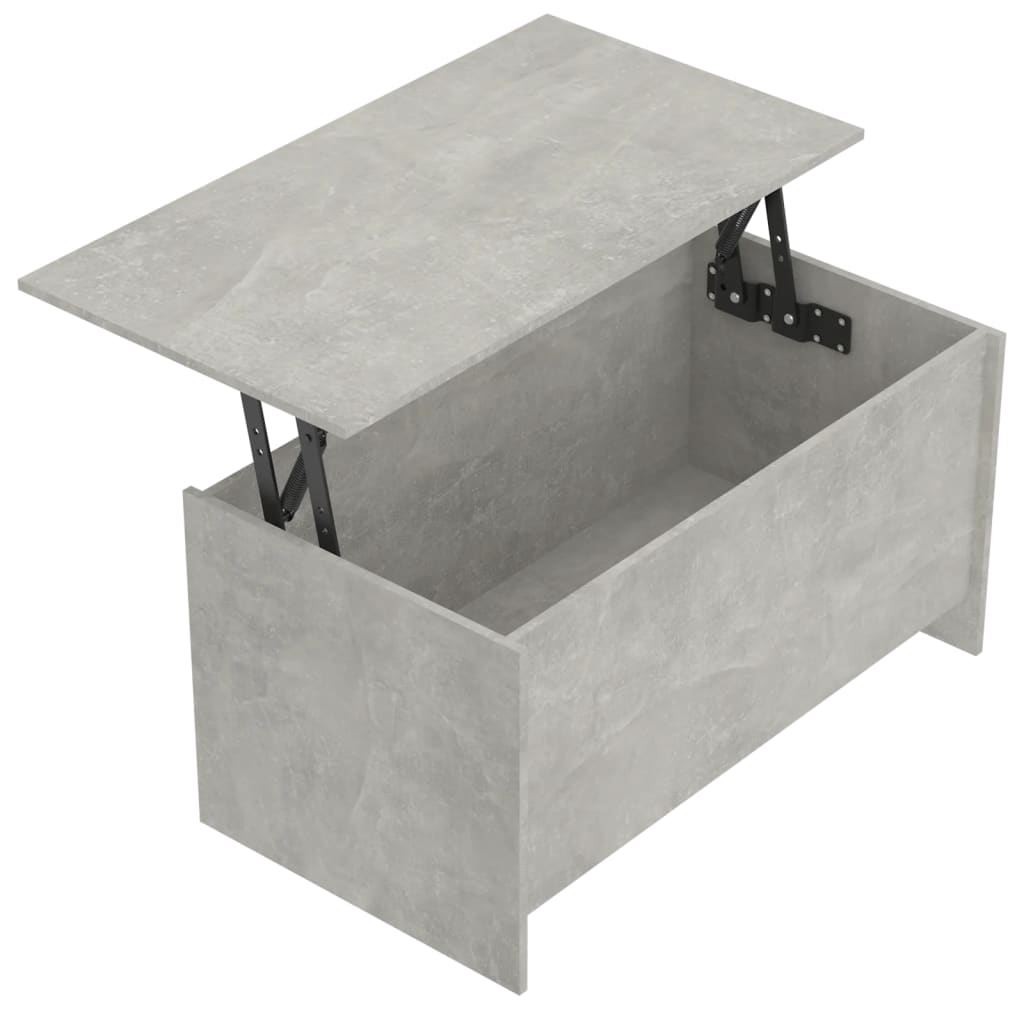 vidaXL Kavos staliukas, betono pilkas, 102x55,5x52,5cm, mediena