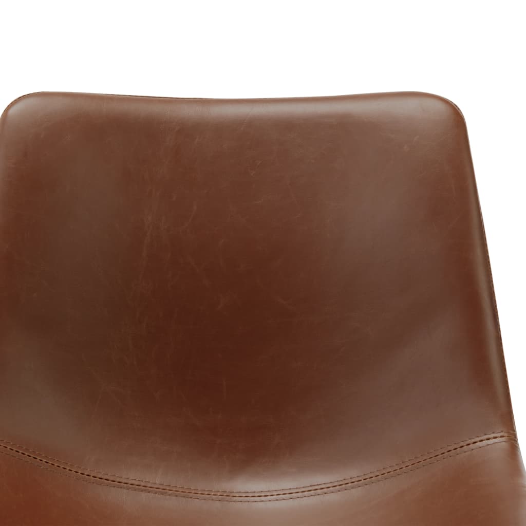 vidaXL Valgomojo kėdė, šviesiai rudos spalvos, dirbtinė oda