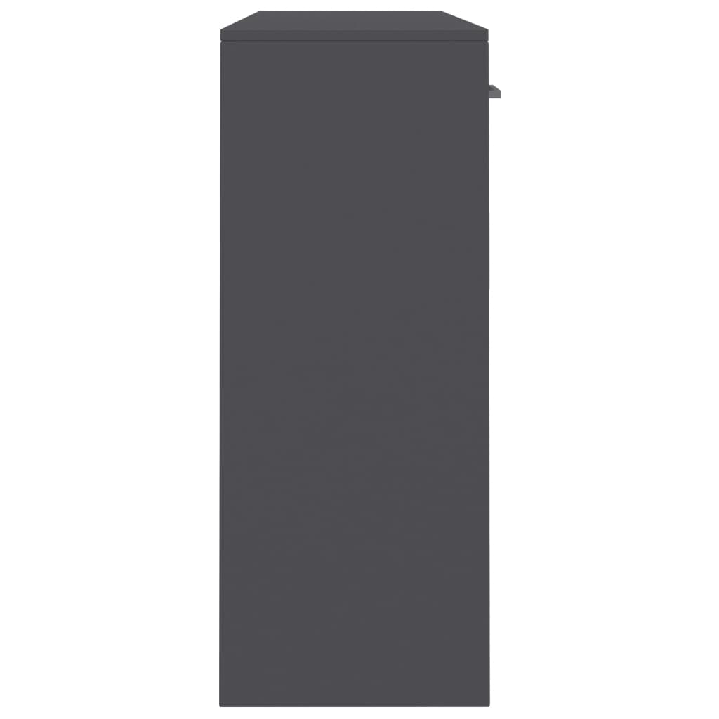 vidaXL Šoninė spintelė, pilkos spalvos, 110x30x75cm, MDP
