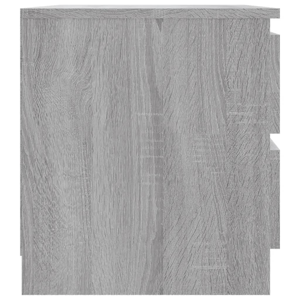 vidaXL Naktinė spintelė, pilka ąžuolo, 50x39x43,5cm, apdirbta mediena