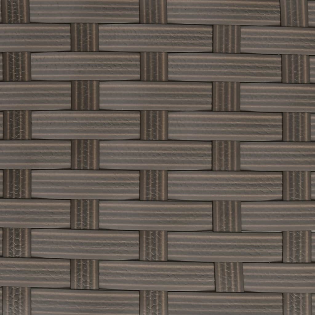 vidaXL Sofos komplektas su pagalvėlėmis, 5 dalių, rudas, poliratanas