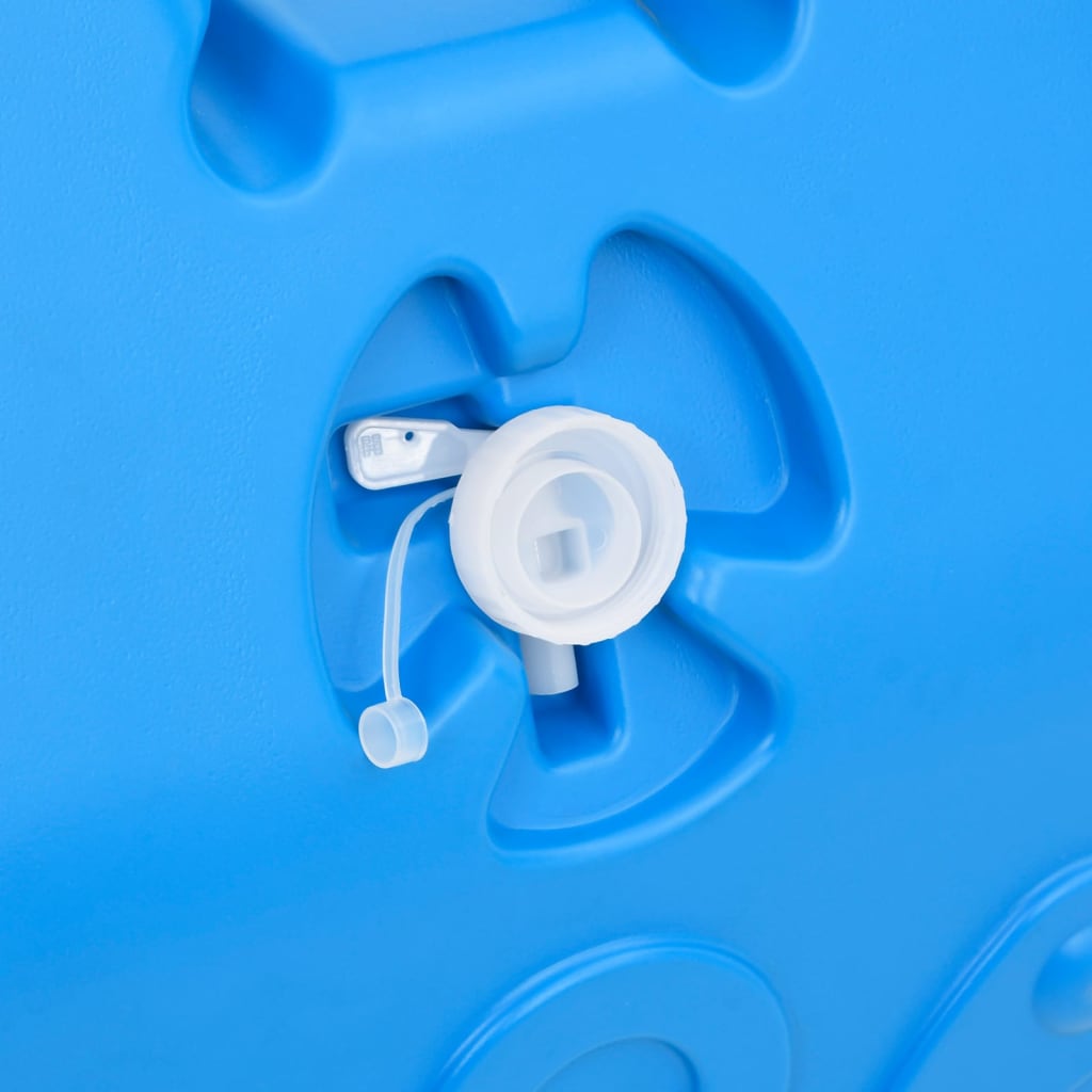vidaXL Vandens bakas su ratukais stovyklavimui, mėlynos spalvos, 25l