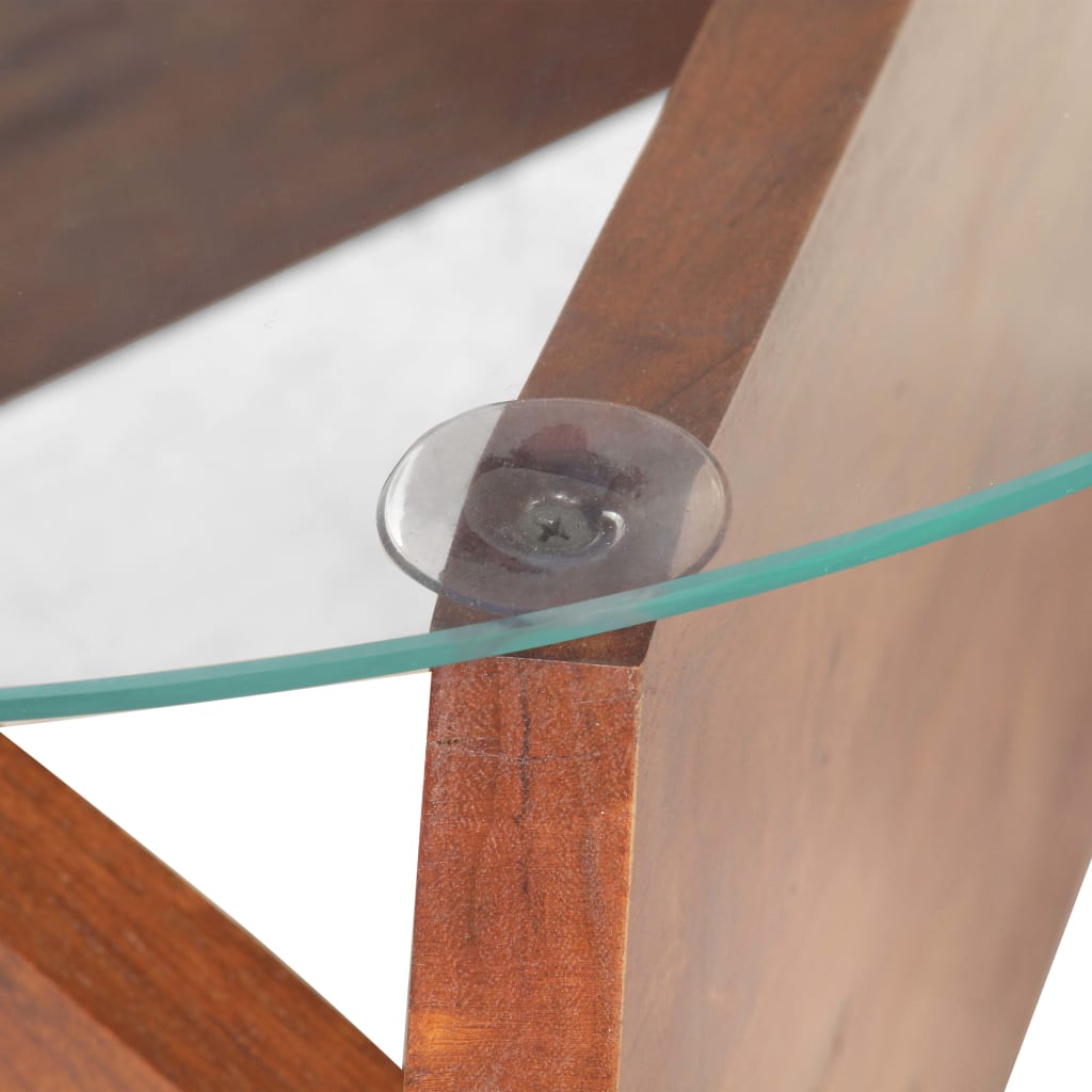 vidaXL Kavos staliukas, 60cm, akacijos medienos masyvas