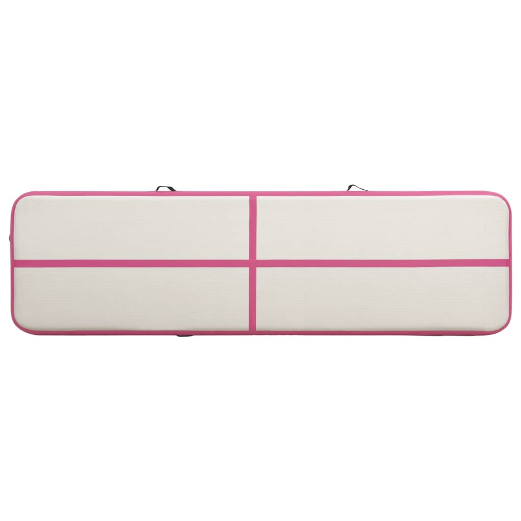 vidaXL Pripučiamas gimnastikos kilimėlis, rožinis, 800x100x15cm, PVC