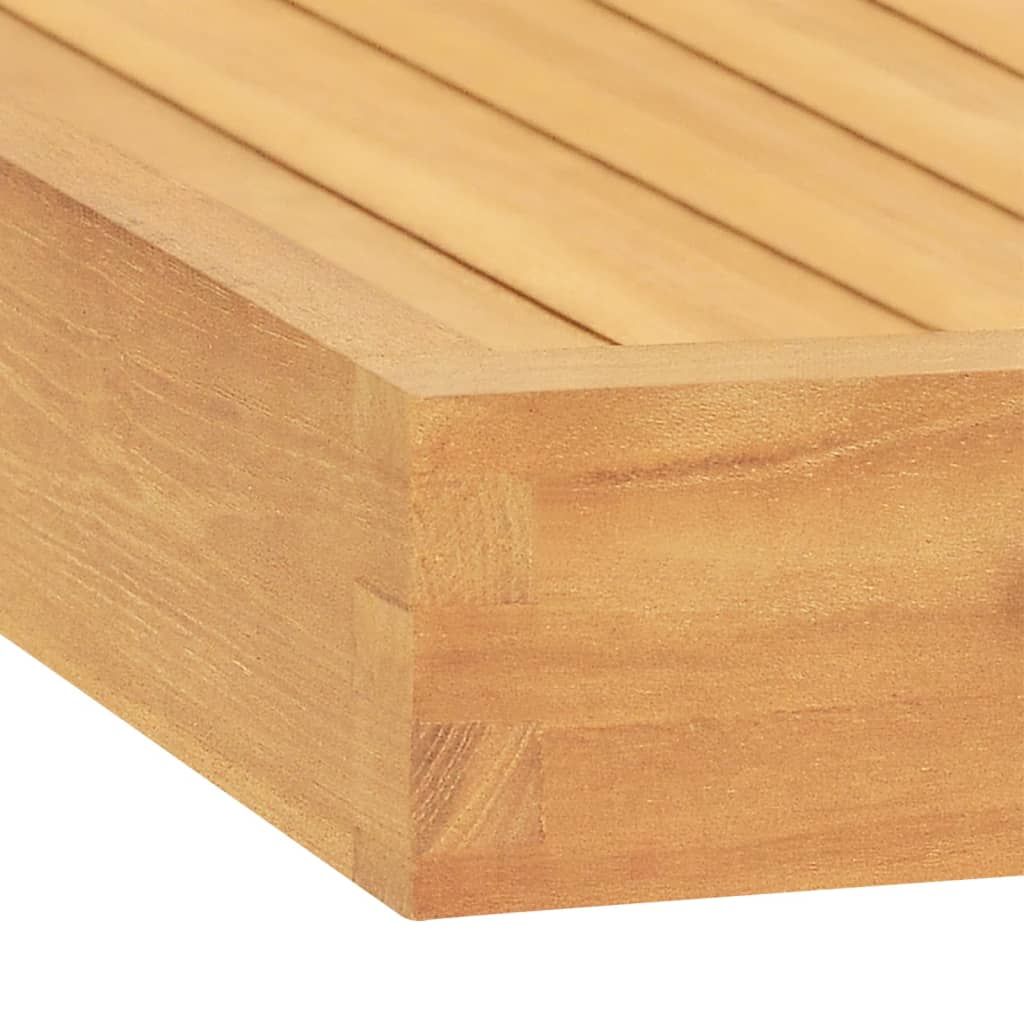 vidaXL Serviravimo padėklas, 70x70cm, tikmedžio medienos masyvas