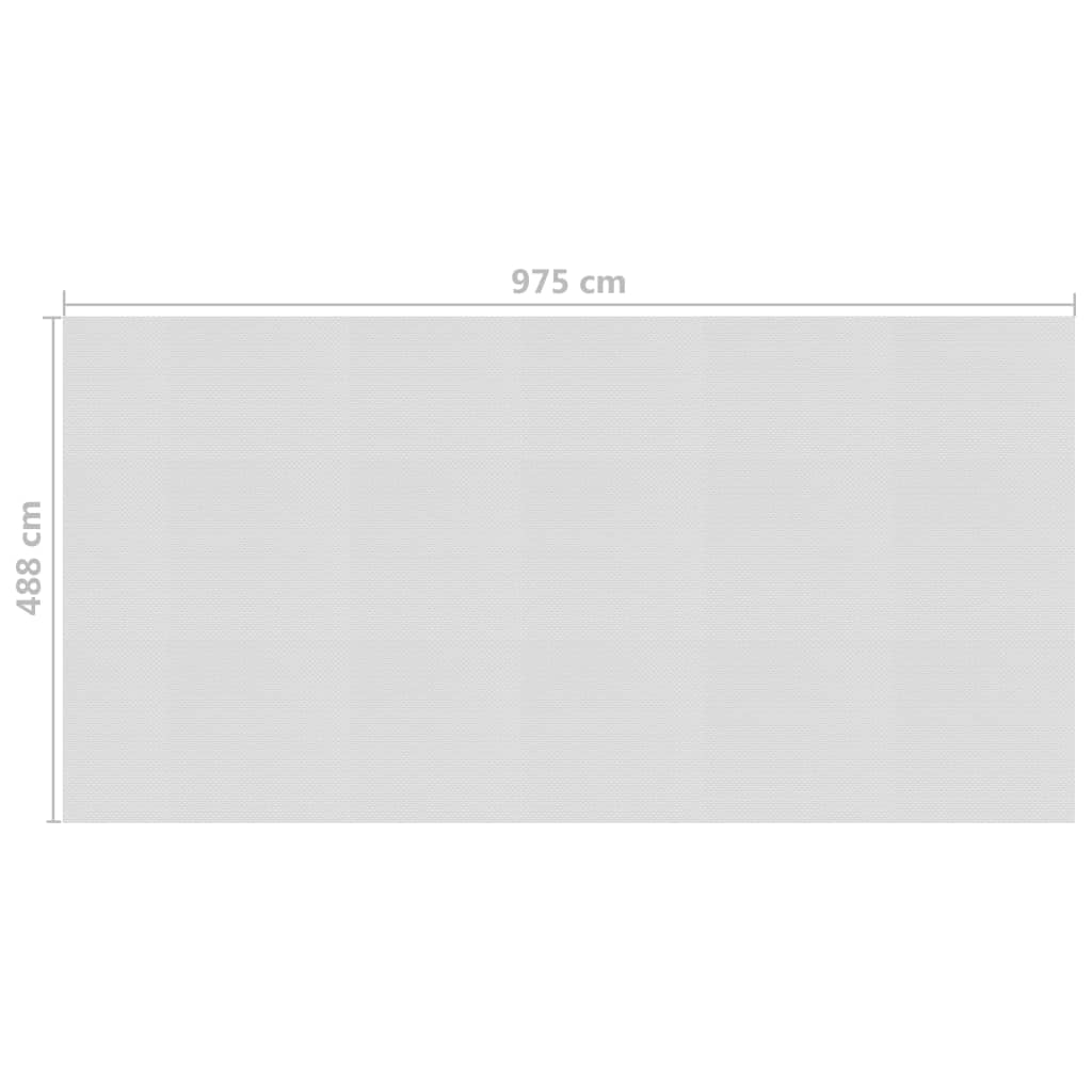 vidaXL Saulę sugerianti baseino plėvelė, pilkos spalvos, 975x488cm, PE
