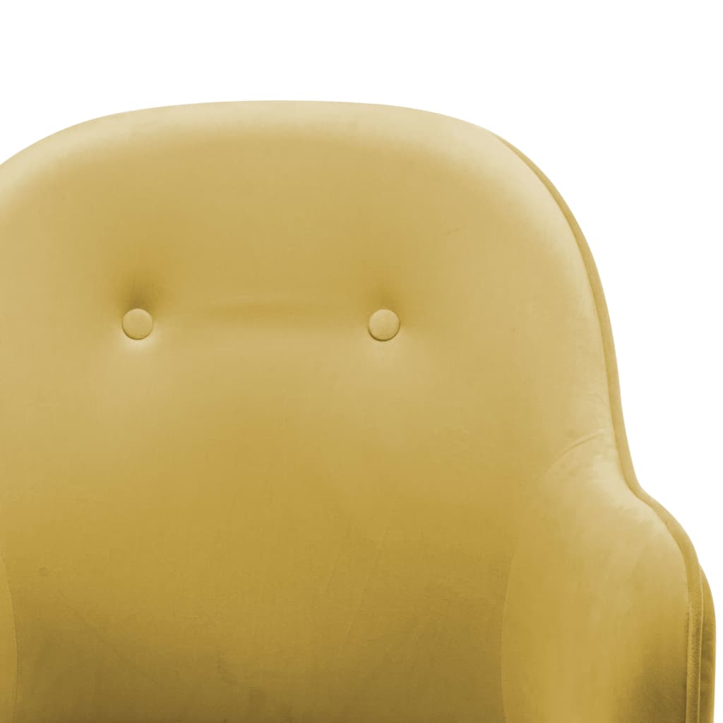 vidaXL Supama kėdė, garstyčių geltonos spalvos, aksomas