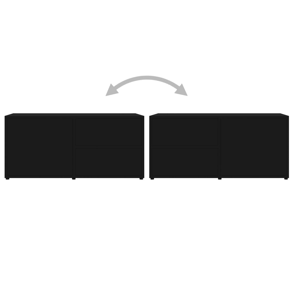 vidaXL Televizoriaus spintelė, juodos spalvos, 80x34x36cm, MDP