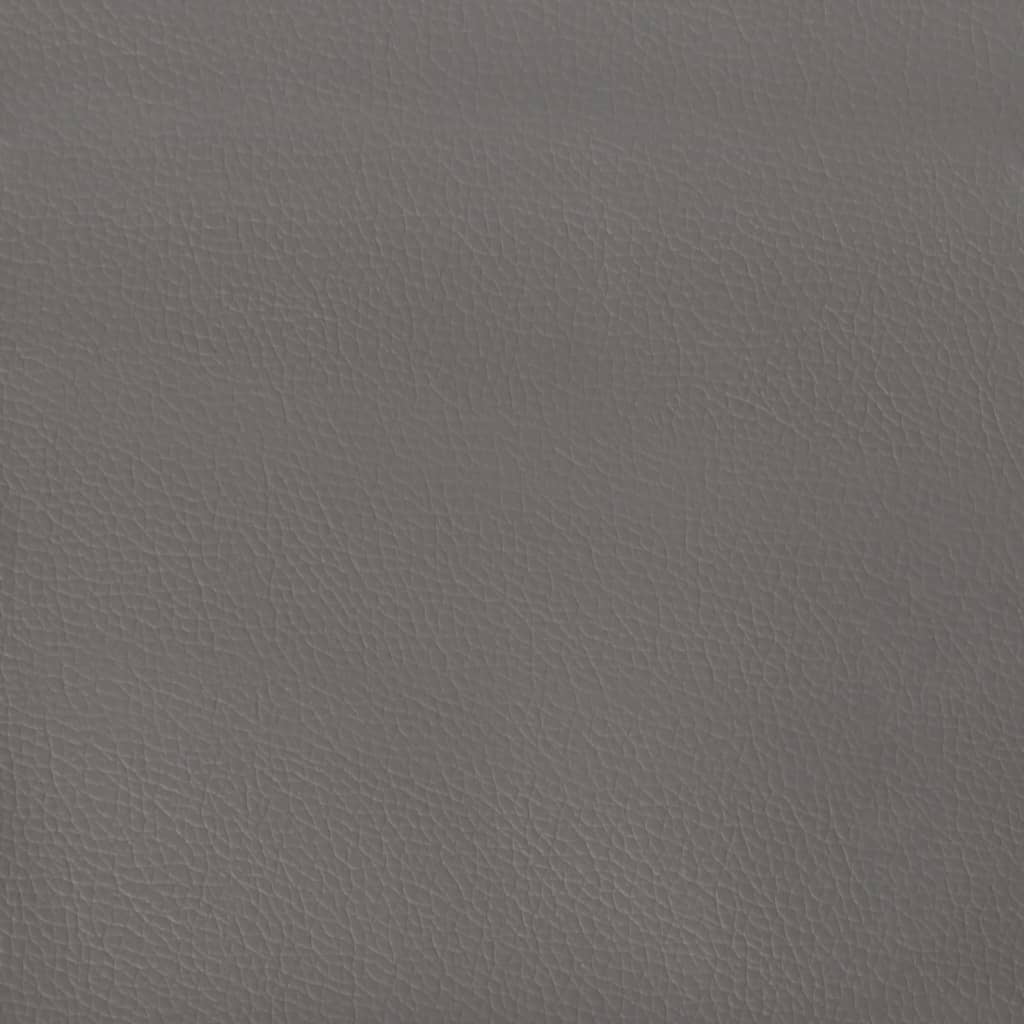 vidaXL Galvūgalis, 2vnt., pilkos spalvos, 100x5x78/88 cm, dirbtinė oda