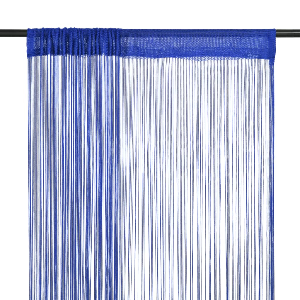 vidaXL Virvelinės užuolaidos, 2vnt., 140x250cm, mėlynos spalvos