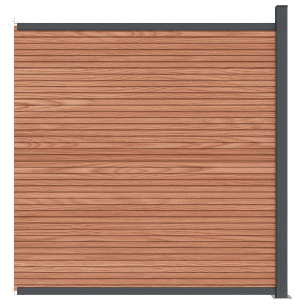 vidaXL Tvoros segmentas, rudos spalvos, 173x186cm, WPC