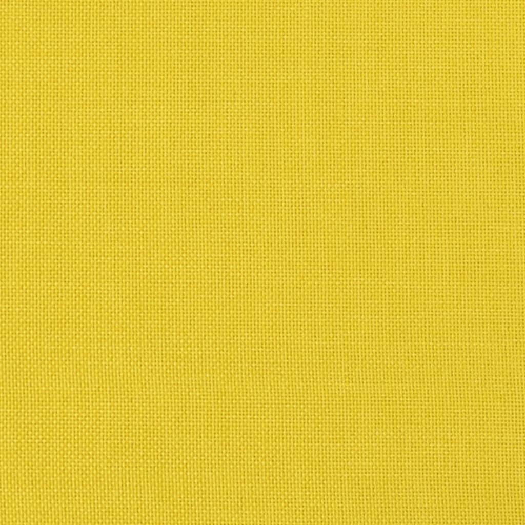 vidaXL Krėslas, šviesiai geltonos spalvos, 60cm, audinys
