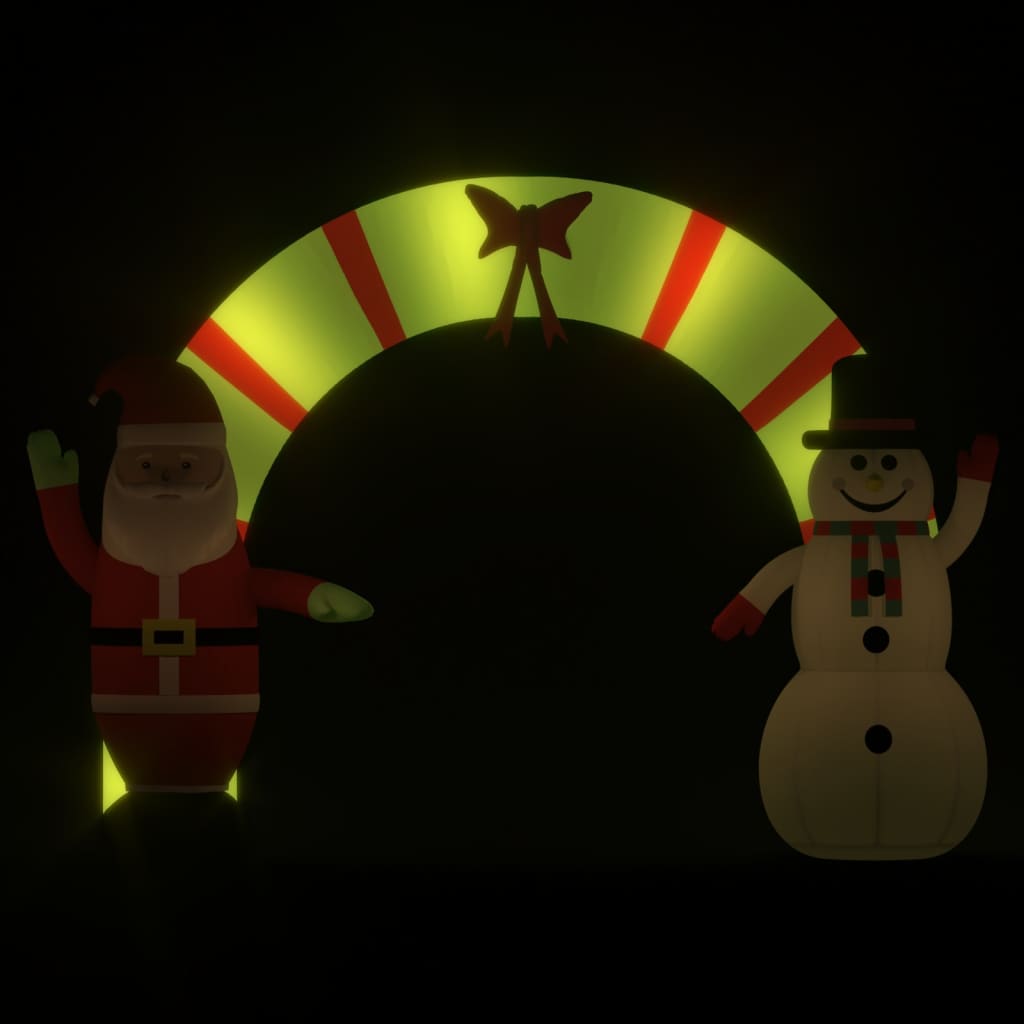 vidaXL Pripučiama kalėdinė dekoracija arka su LED lemputėmis, 270cm