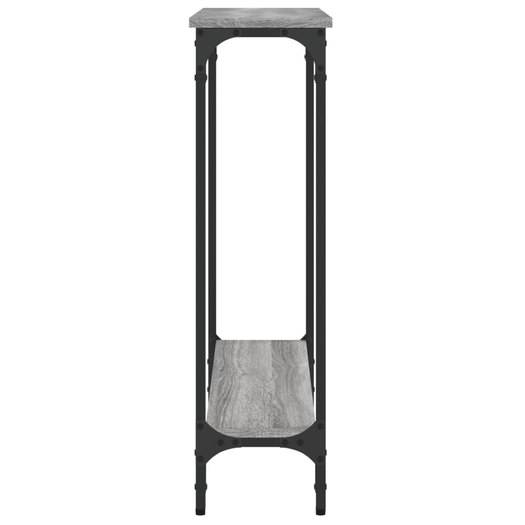 vidaXL Konsolinis staliukas, pilkas ąžuolo, 75x22,5x75cm, mediena
