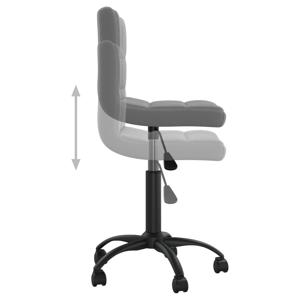 vidaXL Pasukama valgomojo kėdė, tamsiai pilkos spalvos, aksomas