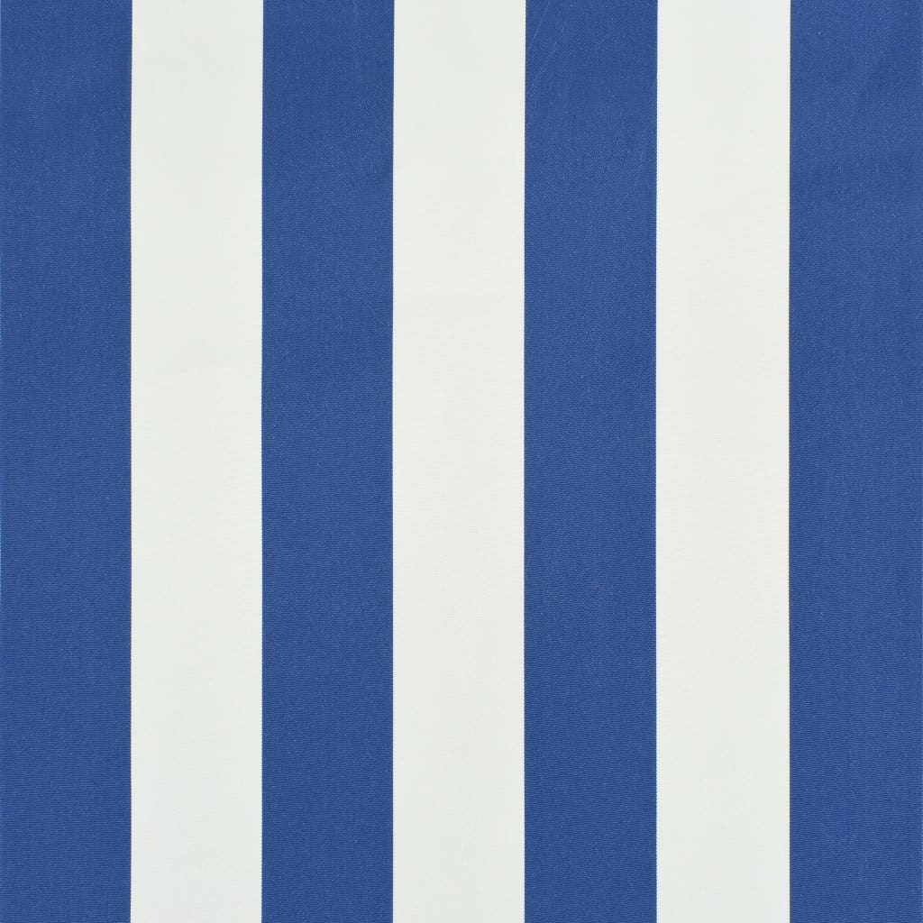 vidaXL Ištraukiama markizė, mėlynos ir baltos spalvos, 150x150cm