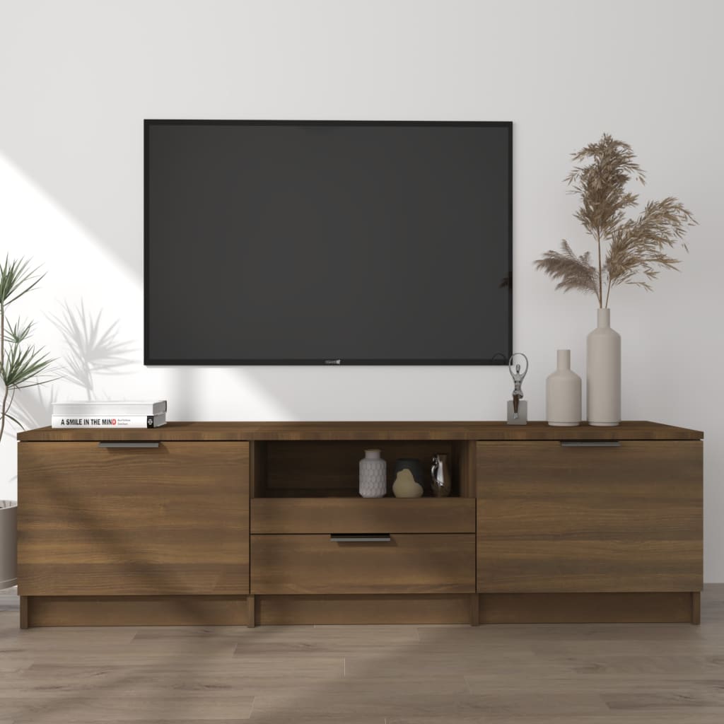 vidaXL Televizoriaus spintelė, ruda ąžuolo, 140x35x40cm, mediena